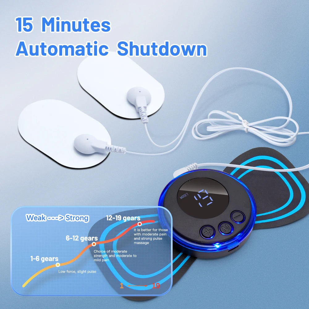 Cervical Spine Massage Sticker Neck Massager EMS Muscle Stimulator Electric USB Pulse Massage Pads Pain Relief Relaxation Tool
