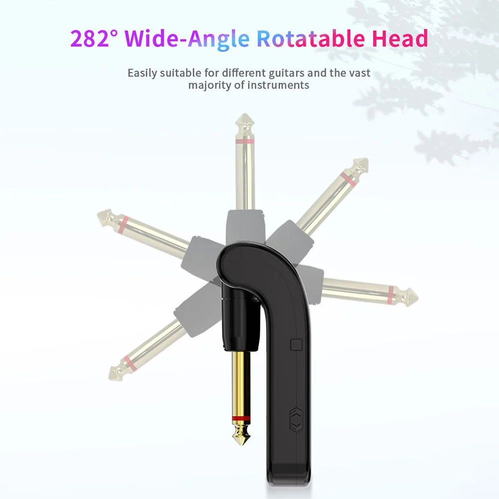 2.4G Wireless Guitar System Rechargeable Guitar Transmitter Receiver Plug Play Real-time Transmission For Electric Guitar Bass