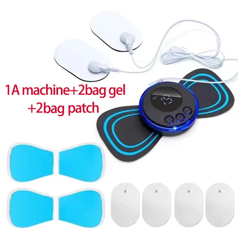 Cervical Spine Massage Sticker Neck Massager EMS Muscle Stimulator Electric USB Pulse Massage Pads Pain Relief Relaxation Tool