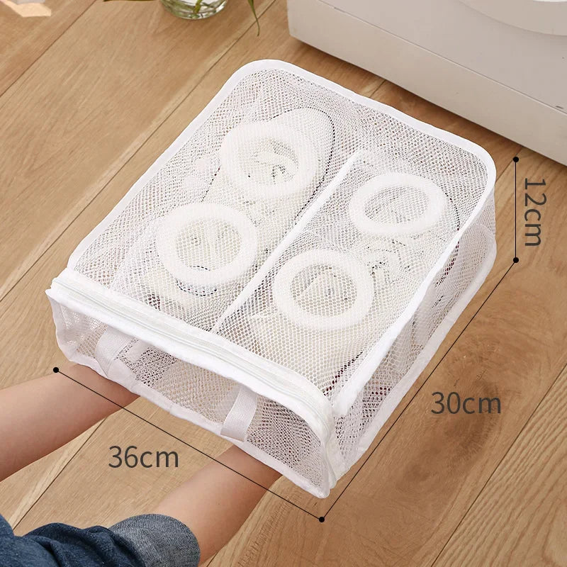 1PCS Shoe Wash Machine Bag, Shoes Laundry Bag Shoe Wash Bag for Washing Machine, Reusable Zipper Shoe Washing Bag, Remove Dirt