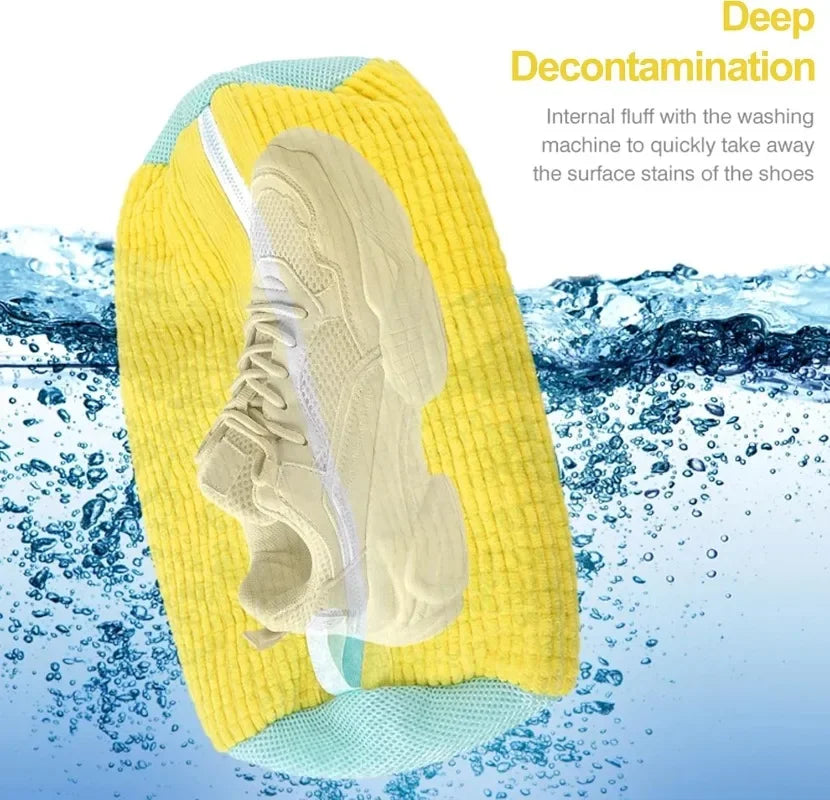 1PCS Shoe Wash Machine Bag, Shoes Laundry Bag Shoe Wash Bag for Washing Machine, Reusable Zipper Shoe Washing Bag, Remove Dirt