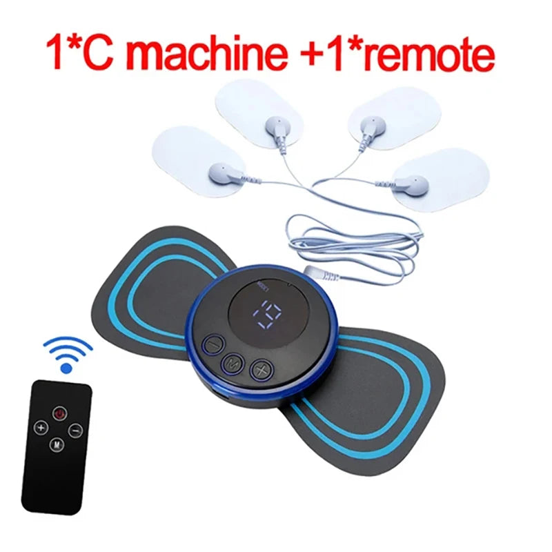 Cervical Spine Massage Sticker Neck Massager EMS Muscle Stimulator Electric USB Pulse Massage Pads Pain Relief Relaxation Tool