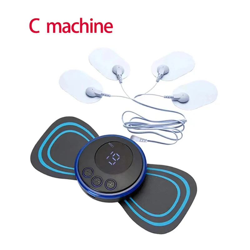 Cervical Spine Massage Sticker Neck Massager EMS Muscle Stimulator Electric USB Pulse Massage Pads Pain Relief Relaxation Tool