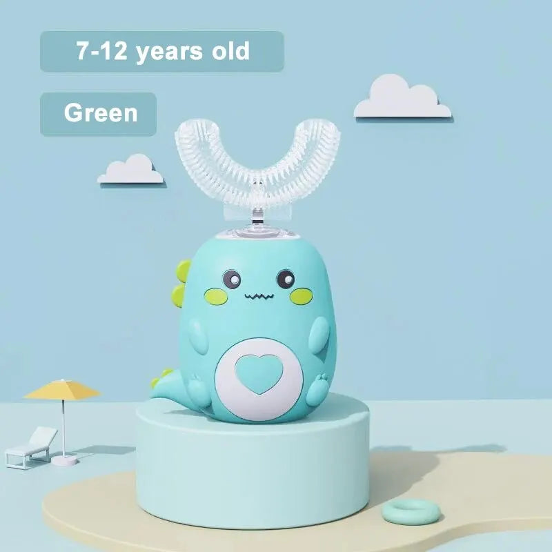 U-shaped Electric Toothbrush Food Grade Silicone Oral 360 Degree Automatic Usb Charging Smart Children'S Toothbrush U-Shaped
